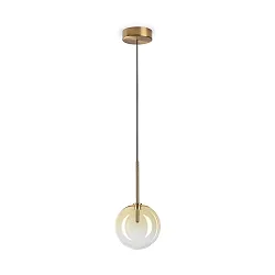Pendelarmatuur EQUINOXE D15 1-vlams G4 IP20, barnsteen 