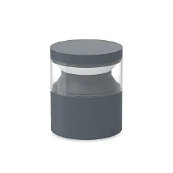 Sokkelarmatuur BOEING H015 cilindrisch, schakelbaar, met Diffuser IP65, antraciet, mat 