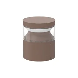 Sokkelarmatuur BOEING H015 cilindrisch, schakelbaar, met Diffuser IP65, mat, koffie bruin 