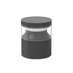 Sokkelarmatuur BOEING H015 cilindrisch, schakelbaar, met Diffuser IP65, zwart mat 