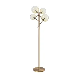 Staande lamp EQUINOXE 4-vlams G4 IP20, barnsteen 