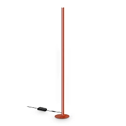Staande lamp DORICA PT1 1-vlams, met Snoerdimmer, geribbeld IP20, oranje dimbaar
