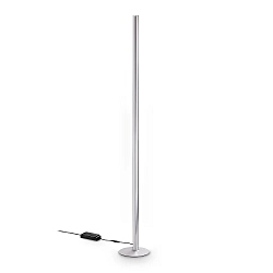 Staande lamp DORICA PT1 1-vlams, glad, met Snoerdimmer IP20, staal geborsteld dimbaar