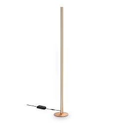 Staande lamp DORICA PT1 1-vlams, glad, met Snoerdimmer IP20, koper geborsteld dimbaar