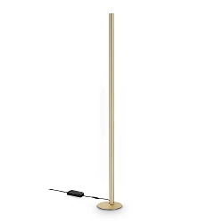 Staande lamp DORICA PT1 1-vlams, glad, met Snoerdimmer IP20, messing geborsteld dimbaar