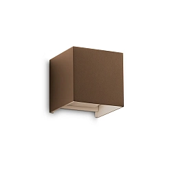 Wandarmatuur voor buitenshuis ATOM UP/DOWN 10CM up / down, Cubusvorm, instelbaar IP54, koffie bruin 