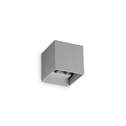 Wandarmatuur voor buitenshuis ATOM UP/DOWN 10CM up / down, Cubusvorm, instelbaar IP54, grijs 