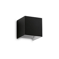 Wandarmatuur voor buitenshuis ATOM UP/DOWN 10CM up / down, Cubusvorm, instelbaar IP54, zwart 