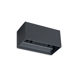 outdoor wall luminaire ATOM UP/DOWN 20CM up / down, square, adjustable IP54, anthracite 