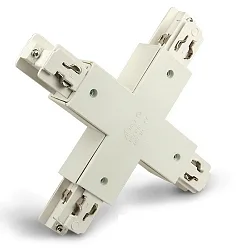 3-fase X-connector CLASSIC, glanzend, wit