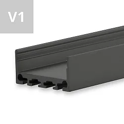 Opbouwprofiel SURF24 FLAT V1, zwart