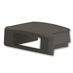 Accessory for profile SURF12 FLAT - endcap (1 pc.), EC2B, black, with cable opening