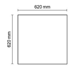 LED panel Business Line 625 UGR<19 2H, IP40, 36W 4000K 4650lm 120°, white RAL 9016, not dimmable