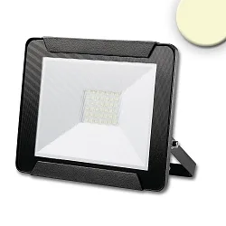 Outdoor LED floodlight 30W, warm white, black, IP65, rotatable and swivelling, 3000K 2400lm 120°