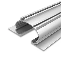 Recessed LED mount profile BACKLIGHT 2, indirect lightbeam, symmetric, round, for 2 LED strips, 200cm
