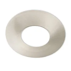 Round aluminium cover for recessed spot Sys-68, with beveled edge, brushed nickel