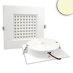 LED downlight PRISM, UGR<19, suitable for offices, IP54, angular, 22.8 x 22.8cm, fixed optics, dimmable, 25W 3000K 2870lm 90°