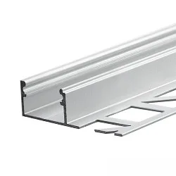 LED tile profile, flush-type, anodized aluminium, 250cm