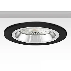 Inbouwframe rond, stijf, zwart, zilver