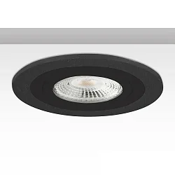 Inbouwframe rond, stijf, zwart