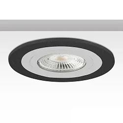 Inbouwframe rond, stijf, zwart, wit