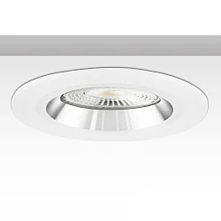 Inbouwframe rond, stijf, zilver, wit