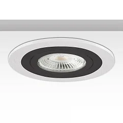 Inbouwframe rond, stijf, zwart, wit