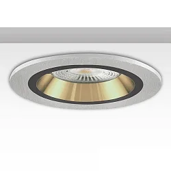 Inbouwframe rond, stijf, aluminium geborsteld, goud, zwart