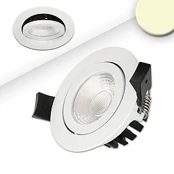 Recessed outdoor LED spot CRI >90, IP65, 8cm, 8W 3000K 650lm 36°, swivelling, dimmable, white
