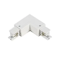 3-fase L-Verbinder SERIE S1 SURFACE Beschermings-geleider binnen, N-geleider aan de buitenkant, wit mat