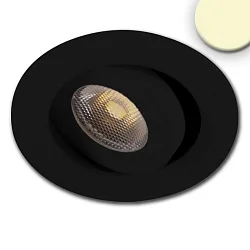 Recessed LED luminaire MiniAMP, IP40, Ø 5.2cm, 24V DC, CRi >91, swivelling 30°, dimmable, 3W 3000K 300lm 50°, black