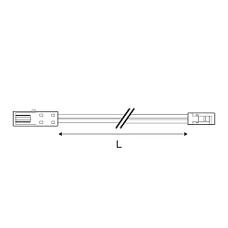 Verlengkabel MiniAMP 2-polig, wit