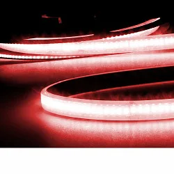 Volledig gesiliconiseerde LED StripE CRI9R LINEAR 48V-FLEXBAND 2-polig wit