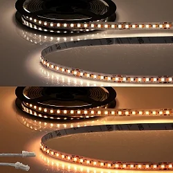 LED CRI919 / 940 MiniAMP Flex strip, 24V, 15W, dynamic white, both sided cable with male plug, 250cm