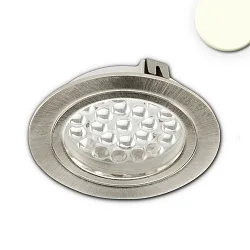 LED furniture recessed spotlight MiniAMP with lens, 12V DC, IP44, Ø 6.5cm, 4W 3000K 250lm 60°, CRI>90, fixed, dimmable