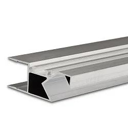 LED surface mount profile HIDE ASYNC, for 2 LED strips, direct/ indirect 50°, aluminium, 200cm, anodized aluminium
