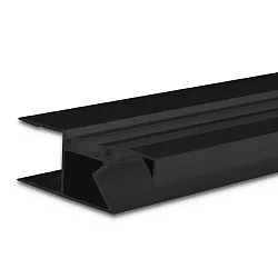 LED surface mount profile HIDE ASYNC, for 2 LED strips, direct/ indirect 50°, aluminium, 200cm, black RAL 9005