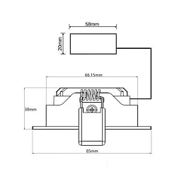recessed luminaire Slim68 IP40, dimmable 9W 850lm 3000K 45° 45° CRI 92