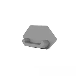 end cap E204 OUTER CORNER corner outside, without cable hole, grey