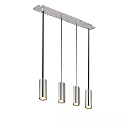 Pendelarmatuur 4-vlams GU10 IP20, nikkel mat dimbaar