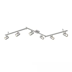 spotlight bar 6 flames, swivelling, rotatable, with jointed arm GU10 IP20