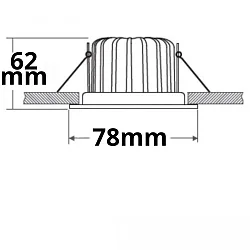 wall recessed luminaire SYS-68 MINIAMP rigid IP65, black dimmable