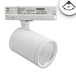 3-phase spot FOCUS FIX 60° swivelling, rotatable, switchable IP20, white 