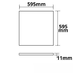 LED paneel PANEL FRAME 600 voor BAP, dimbaar 40W 3600lm 4000K 120° 120° CRI 80-89