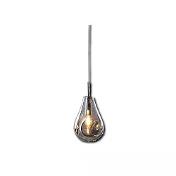 Pendelarmatuur INFINITY BLACK GLASS met open kabel, 2-polig E14 IP20, zwart dimbaar