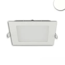 Downlight hoekig, plat, verblindingsvermindering IP42, wit dimbaar