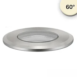 floor recessed luminaire ROUND Ø 45MM 60° rigid, passable, excl. LED driver IP67, silver 