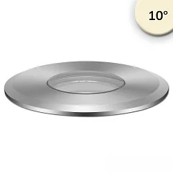 Vloerinbouwarmatuur ROUND Ø 55MM 10° stijf, begaanbaar, excl. netvoeding IP67, zilver 