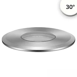 Vloerinbouwarmatuur ROUND Ø 55MM 30° stijf, begaanbaar, excl. netvoeding IP67, zilver 