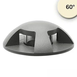Vloerinbouwarmatuur 4SIDE 60MM 60° 4-voudig, rond IP67, grijs, zwart 